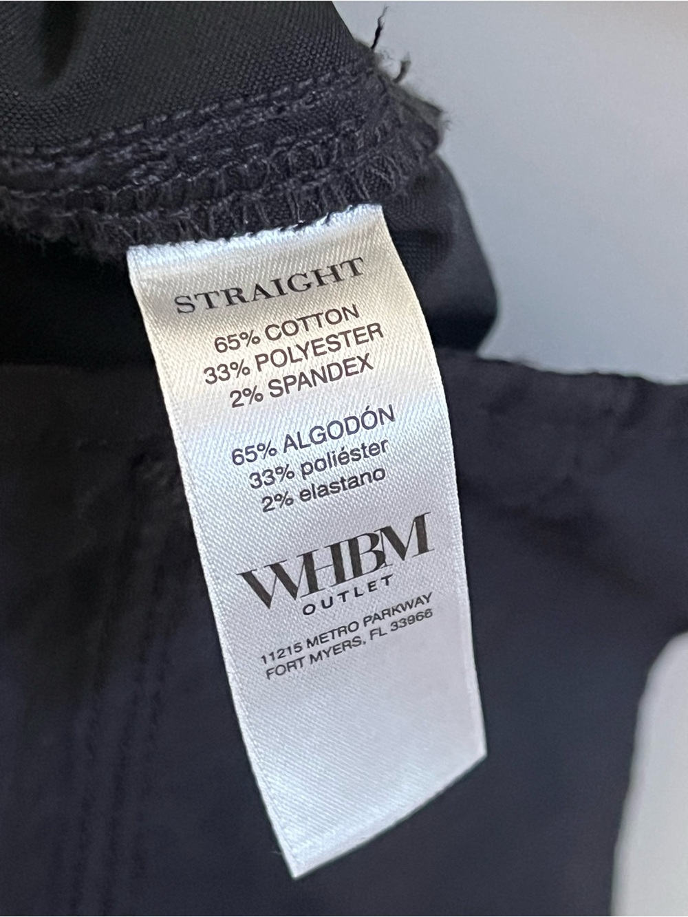 WHBM White House Black Market Black Ankle Pants Straight Leg Utility Size 8 - Picture 6 of 6